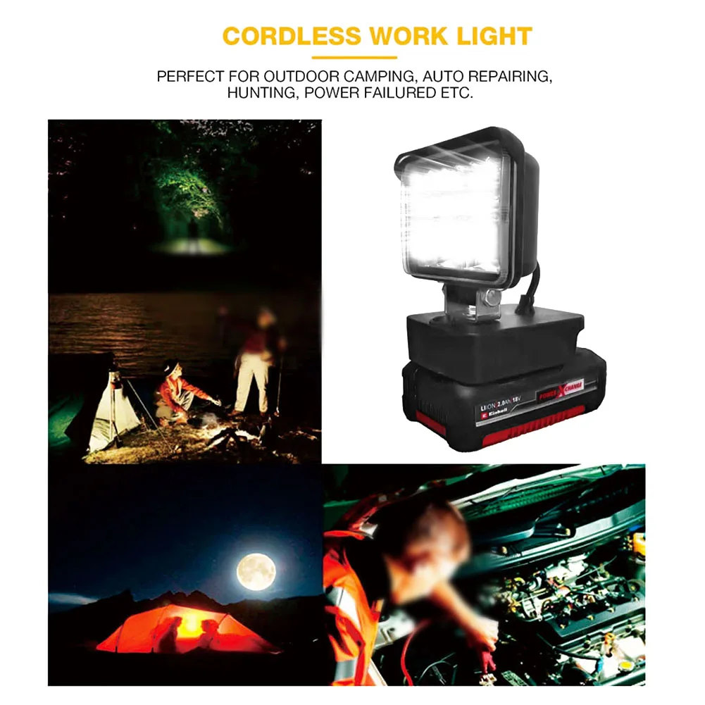 Premium Quality Wireless LED Work Light For Einhell 18V Liion Battery Suitable For Docks And Outdoor Activities