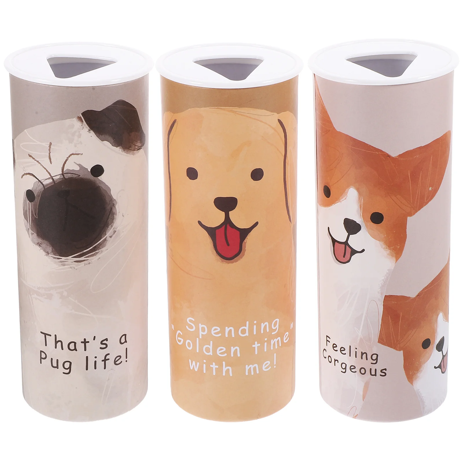 

3 Pcs Paper Napkin Tissue Container Printed Tissues Gift Travel Car Cars Holder for Table 175X65X65CM Refill Cylinder Cup