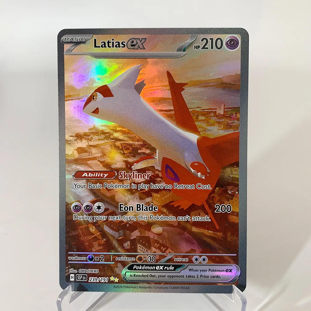 

Pokémon Cards Holographic Card Latias Latios SylveonV/GX/VMAX Rayquaza VMAX LeafeonV Collection Cards Toys Gifts Proxy Card