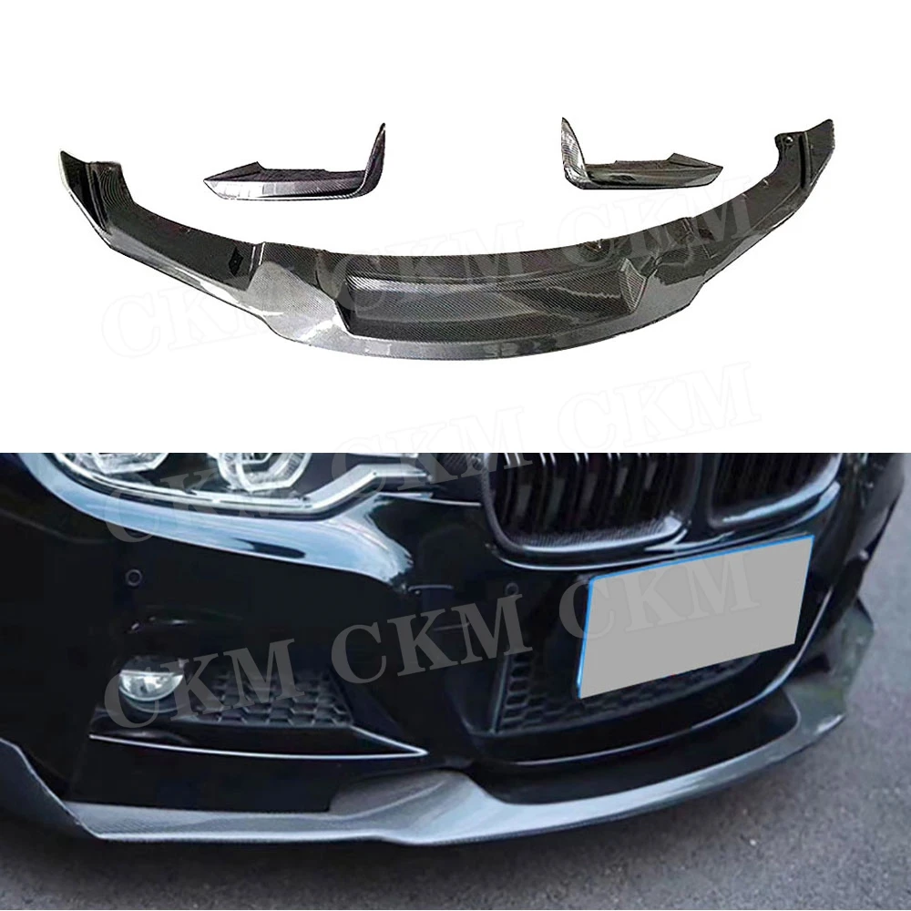 for BMW 3 Series F30 F35 M Sport 2012-2019 M Style Front Bumper Lip Foglamp Splitters Trim Front Splitters Lip Flaps Body Kits