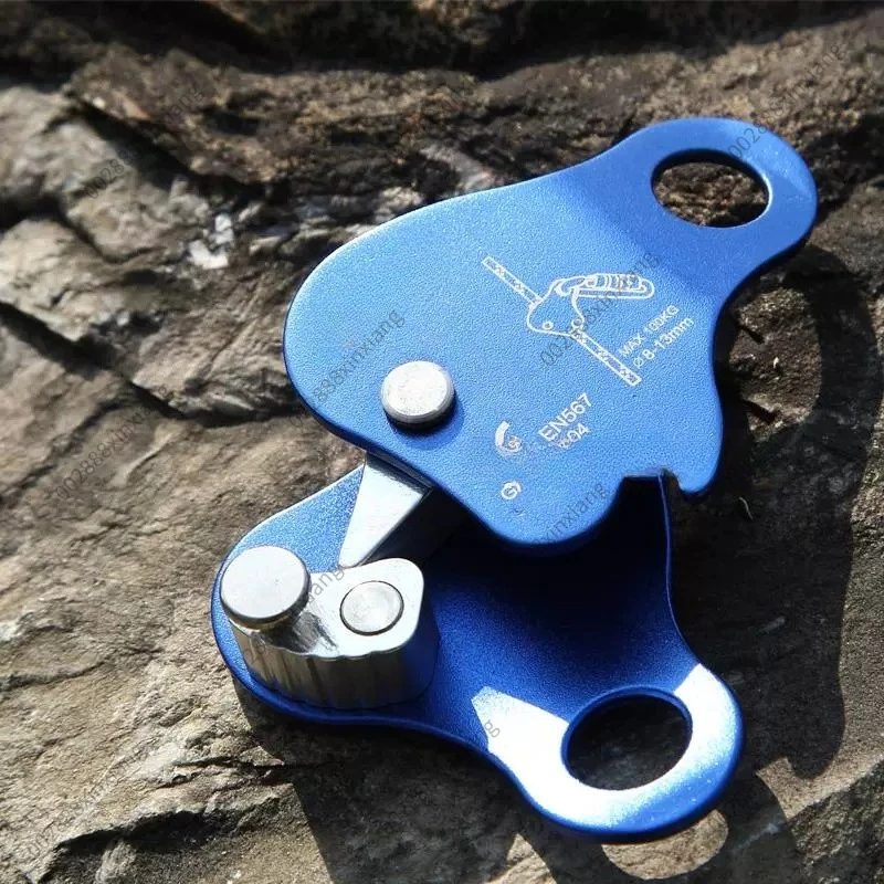 Mobile Self-Locking Rope Grab Fall Arrester for 10-13mm Rope, Climbing Descender Anti-Fall Device