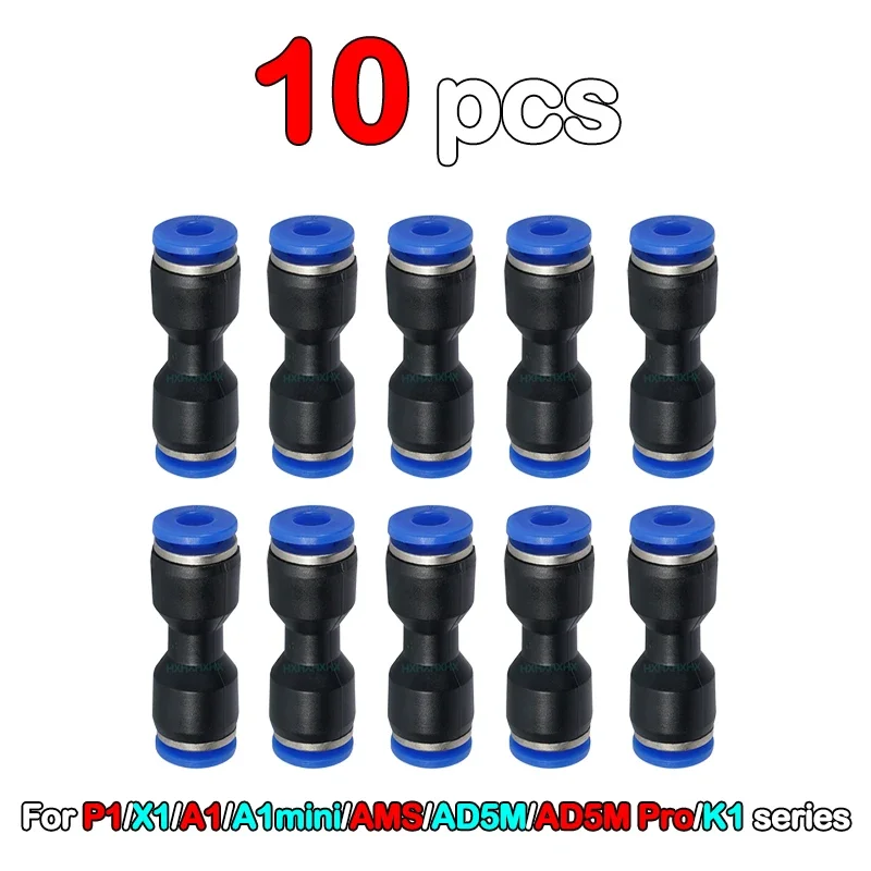 1/2/3 stücke 3D Drucker PTFE Pneumatische Fitting Rohr Anschluss 1,75mm Filament Extruder Schnell Anschluss für Bambu Lab X1 X1C P1P P1S