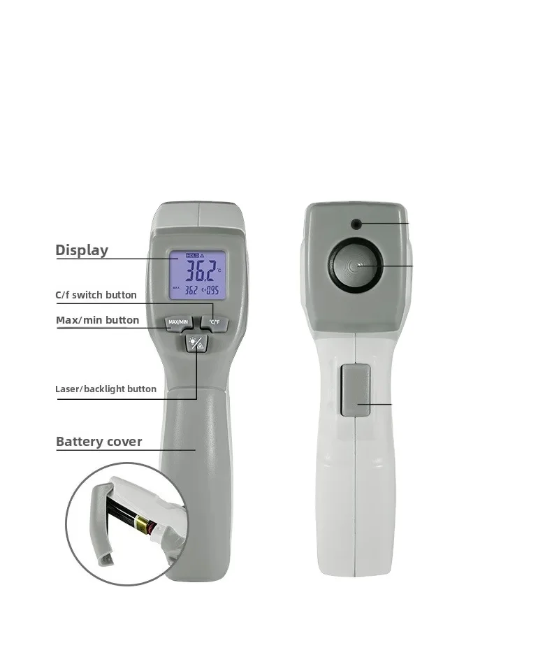 Non-contact Infrared Spot Thermometer DT-820V Electronic Digital Temperature Measuring Instrument Industrial Temperature Tester