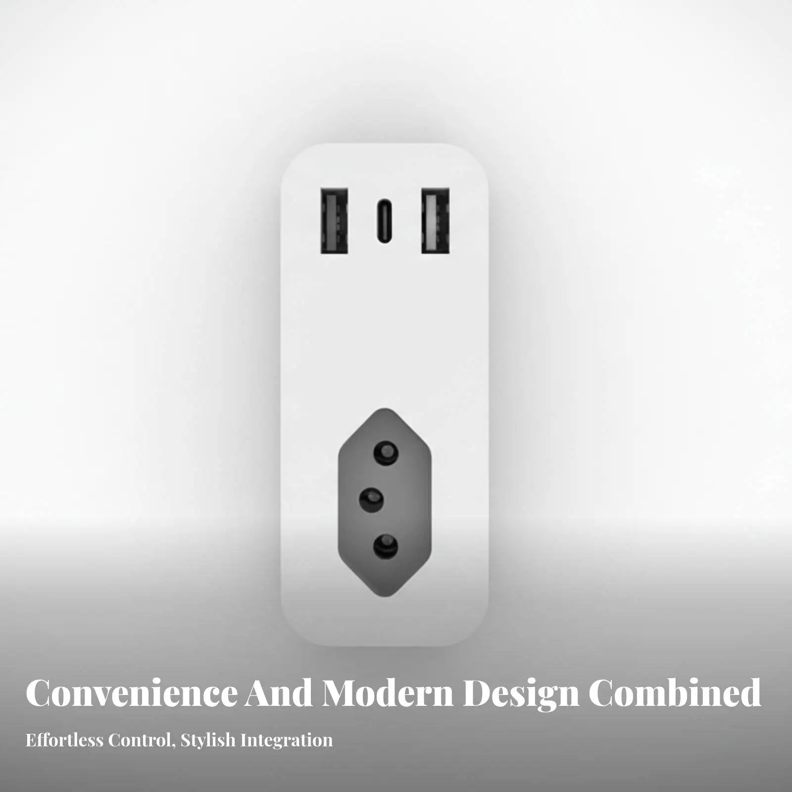 Smart Outlet with Alexa Voice Control and USB Charger for Lamps Fans with Power Monitoring for Efficiency