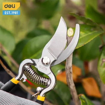 DELI 8 inch garden scissors shears SK5 blade Bonsai fruit trees pruning scissors for flowers branches garden gardening horticulture