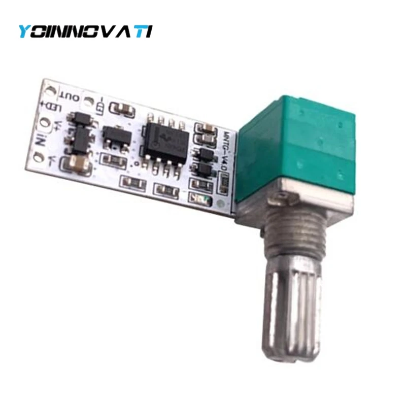 1PCS DC3.7V-24V 4A LED Driver PWM Dimmer Module Stepless Knob Potentiometer Circuit Control Board Constant Voltage Light Bar