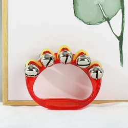 Double Row Metal Jingles Hand Held Percussion Half-Moon Tambourines Musical Instrument Gifts Hot Sale For Kids Adults Party Part