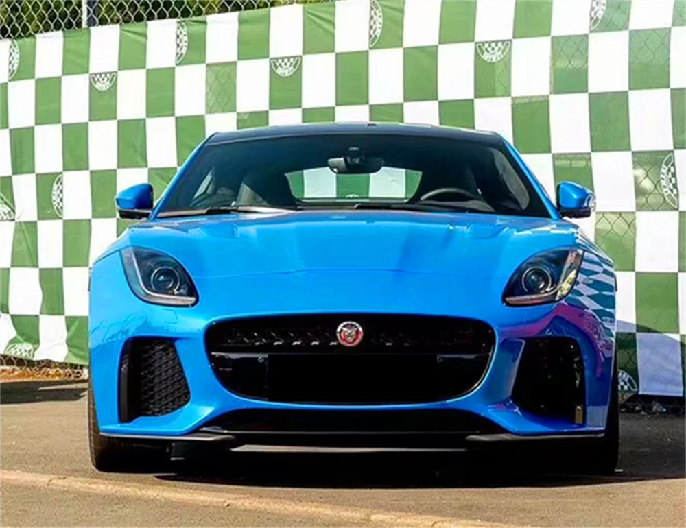 Suitable 2013-2019 For Jaguar F-Type retrofit SVR carbon fiber three piece front bumper lip body kit