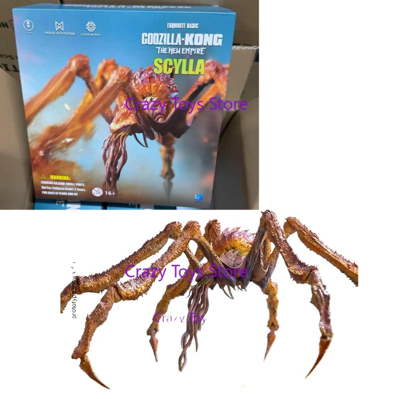 Em estoque 16cm hiya figura de ação de 6 polegadas série básica requintada godzilla x king kong novo império scylla coleção de presente