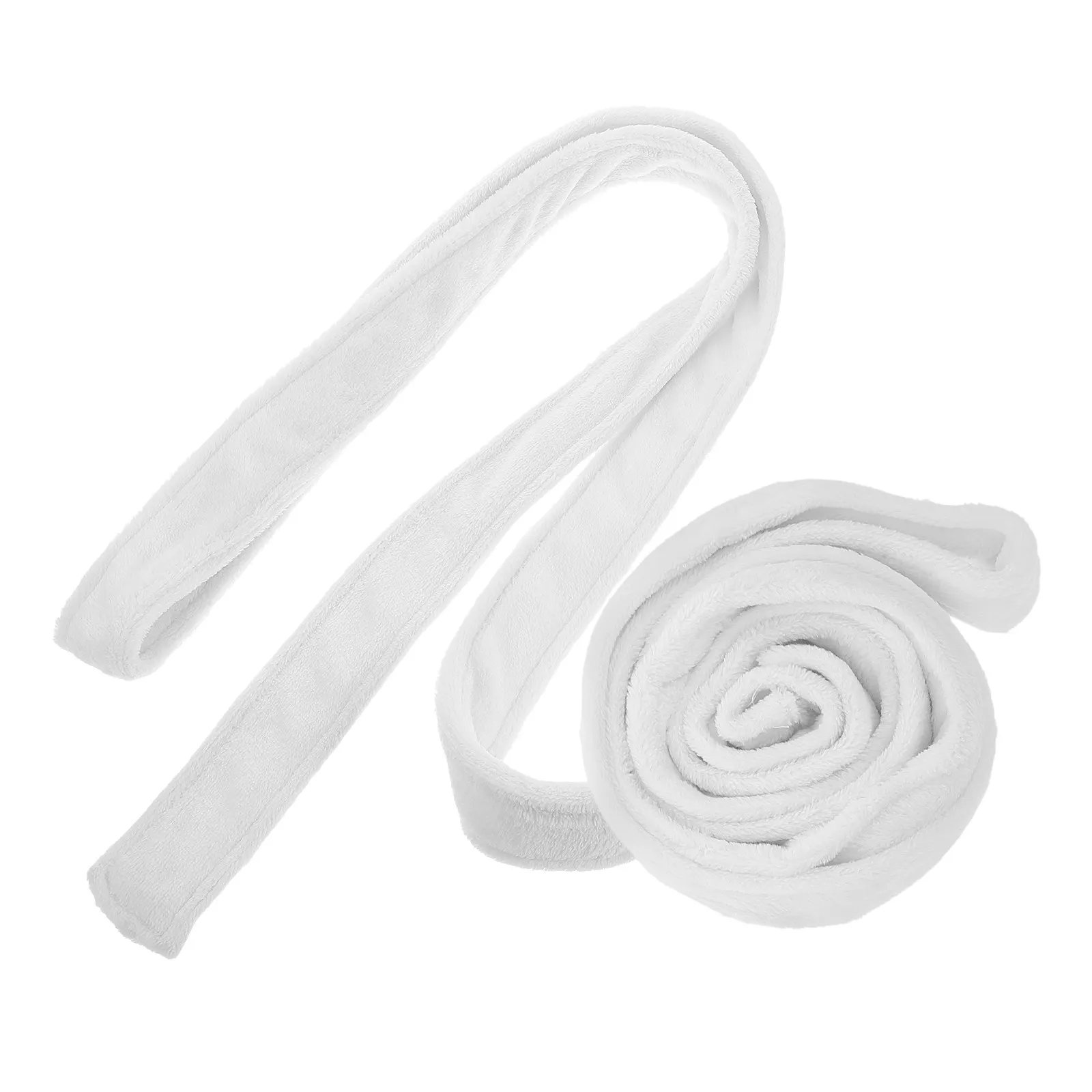 2Pcs Soft Flannel Bathrobe Belt Replacement Hotel Robe Belt Waist Strap Comfortable for Spa Home Travel Universal Fit