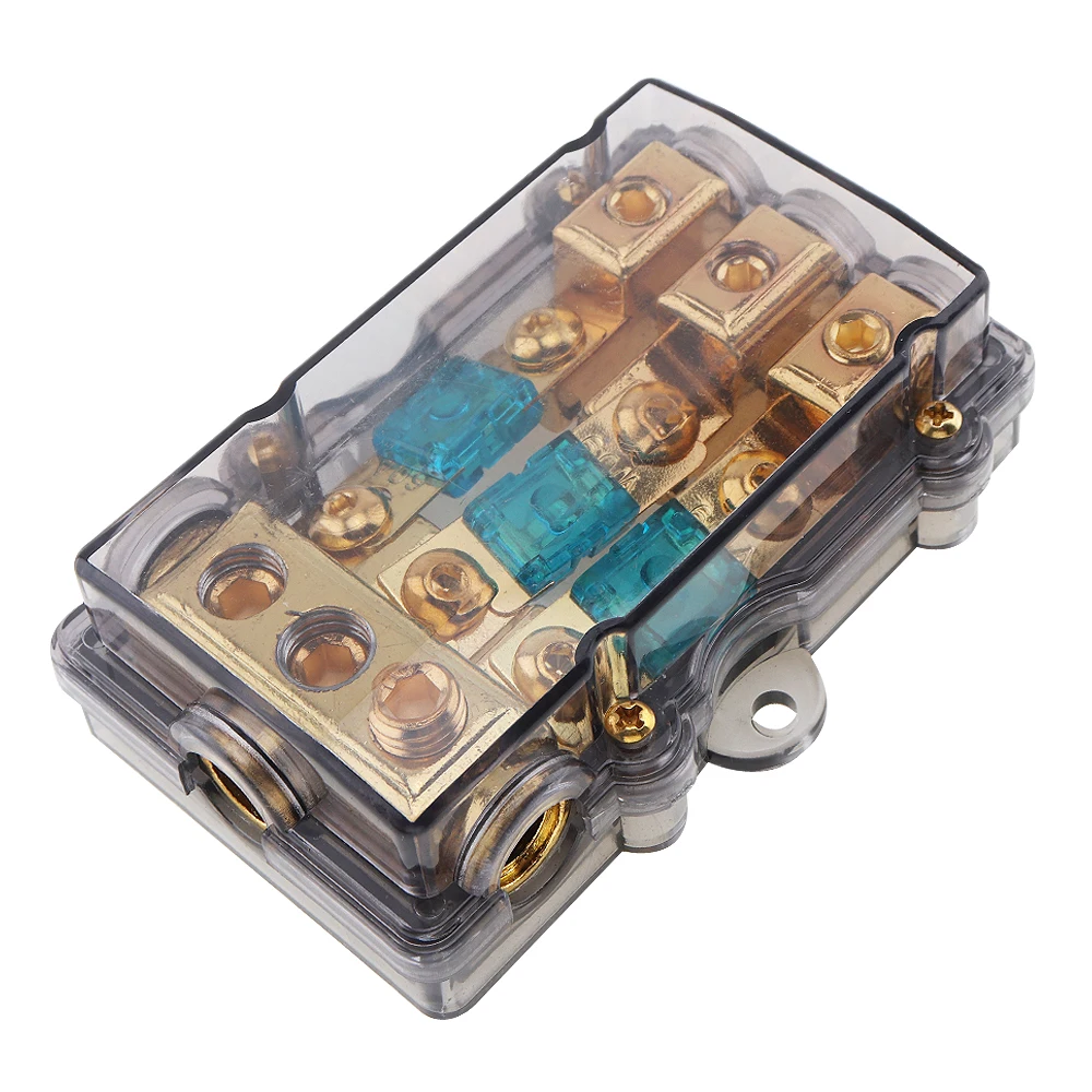 العالمي 60A 1 في 3 طرق النحاس مطلي سيارة ستيريو الصوت قوة الصمامات حامل الأداء لسيارة قارب وغيرها من المركبات الصوت