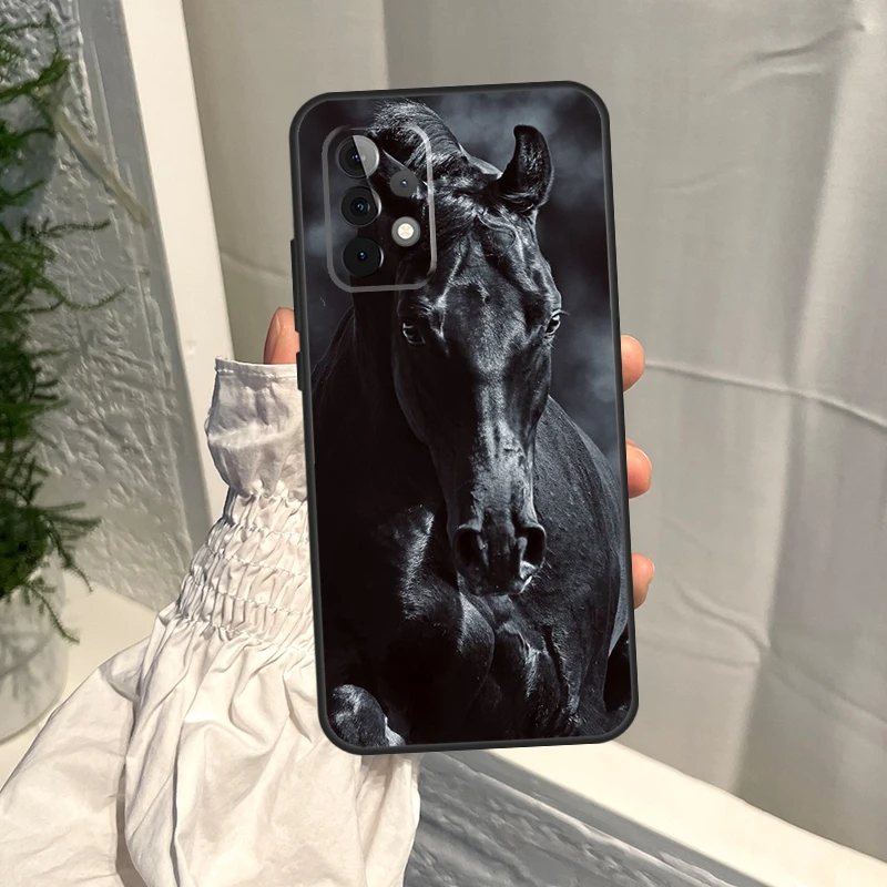 Animal Steed Horse Case For Samsung Galaxy A54 A34 A13 A23 A33 A53 A73 A12 A14 A22 A32 A52 A51 A71 A21S Coque