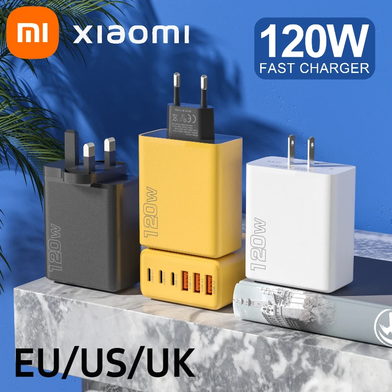 

Xiaomi Mijia Quick Charge 3.0 Fast Charging Muti Total 120W 6 Port USB Type C PD Mobile Phone Wall Adapter for iPhone 16 Samsung