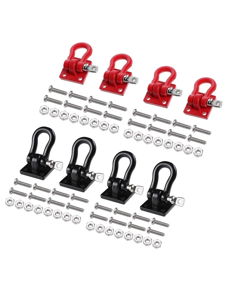 Metall-Anhängerkupplung, Abschleppösen, Kletter-Anhängerschäkel für 1/10 RC Crawler Car Traxxas TRX4 Axial SCX10 RC4WD D90 Teile – Detail 1
