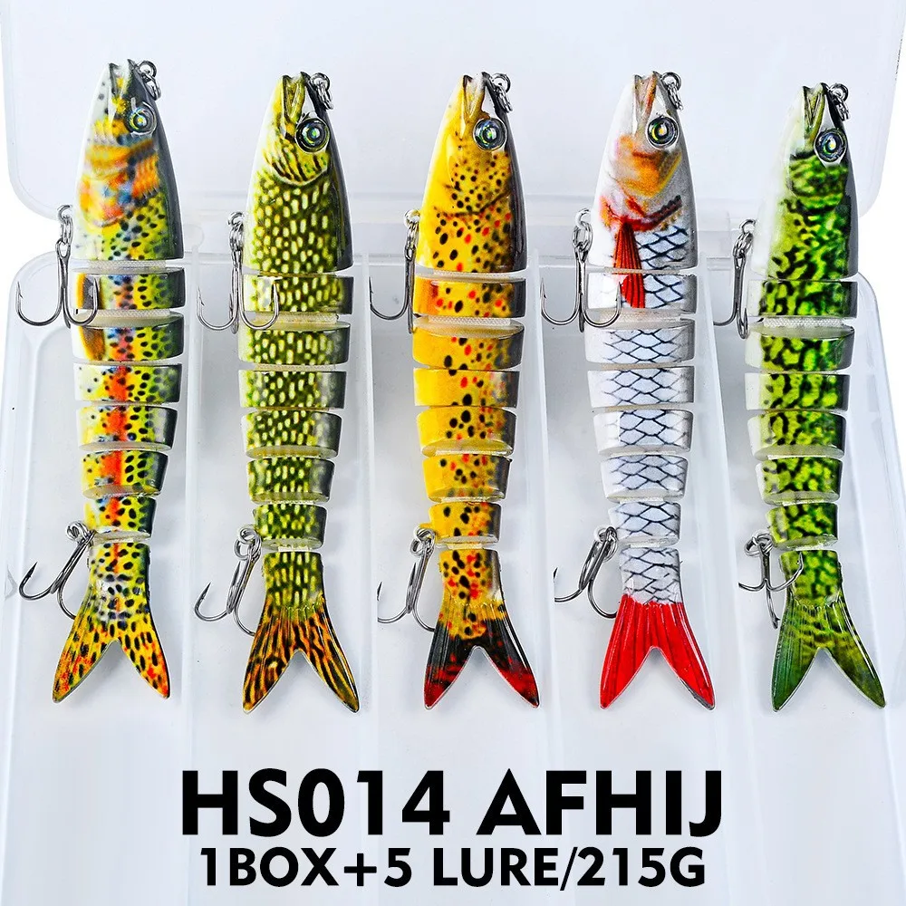 海水釣りルアーセット-ボックス付き-–-海-ルアー釣り用の硬質プラスチック餌