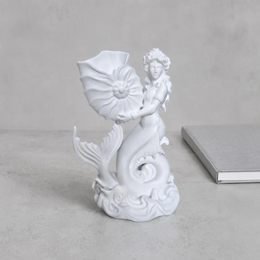 Mermaid Conch Planter 3d Printed Air Plant Holder 3d Printed Mermaid Conch Storage Ornament Mini Decorative for Home