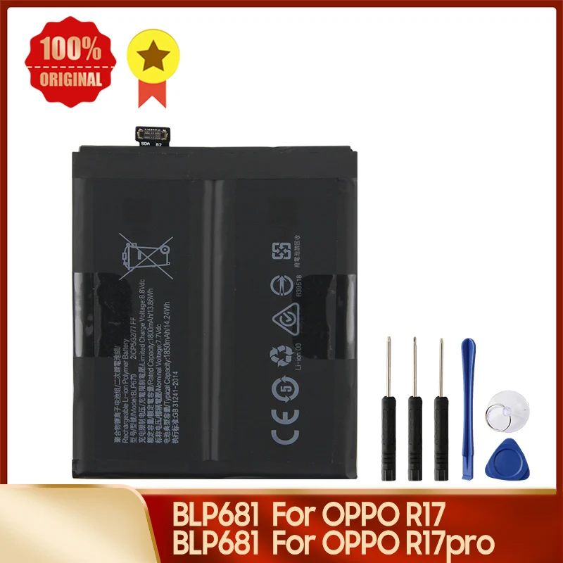 

Production in 2024 Replacement Battery BLP681 BLP679 For OPPO R17 R17pro R17 pro Phone Battery High Quality Batteries With Tool