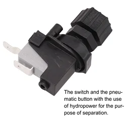 125-250V 16A Bath Tub Spa Waste Garbage Disposal Self-Lock Air Switch Push Button Micro Pressure Pneumatic Switch