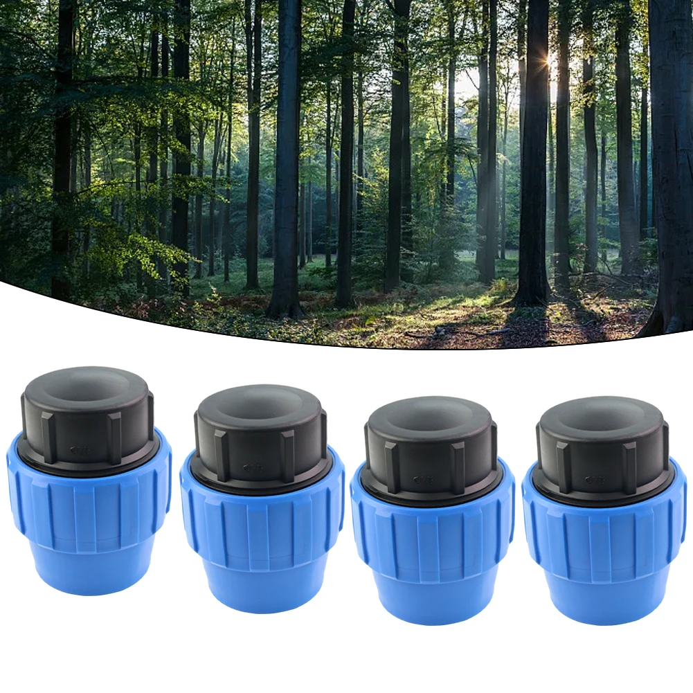 

4pcs PE Pipe Quick Connect Plug Quick Connect Pipe Fittings PP Plug Adapter For Irrigation System 40mm 50mm 63mm