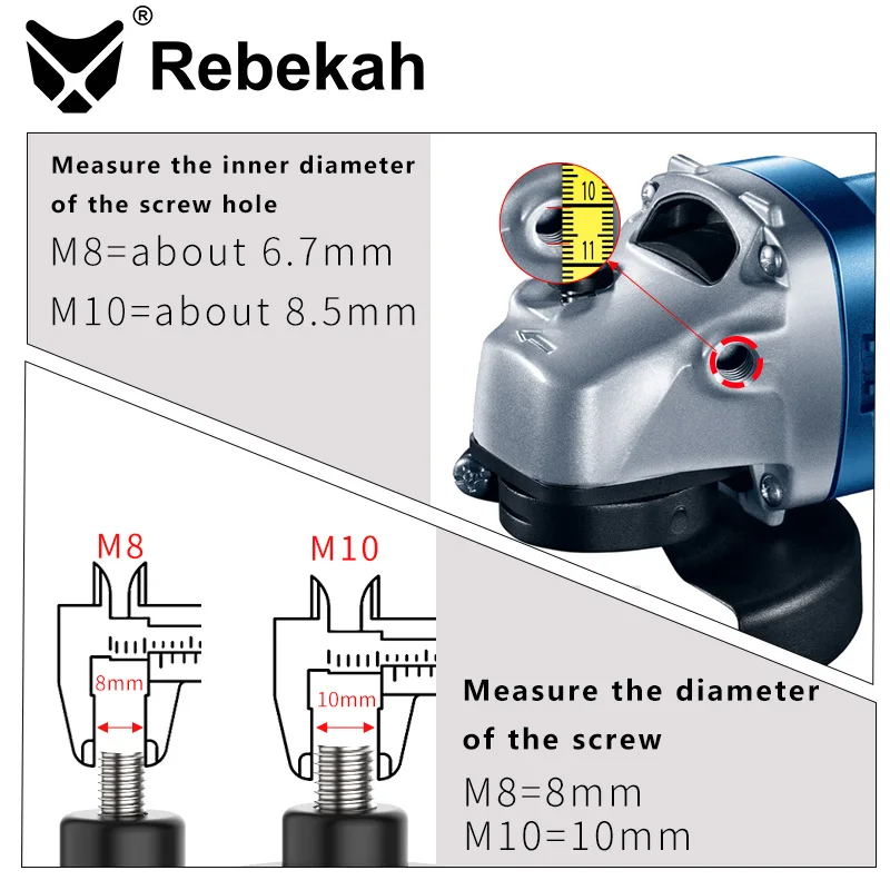 M8 M10 Plastic Thread Auxiliary Side Handle For Angle Grinder Grinding Machine Tools Power Tools Accessories