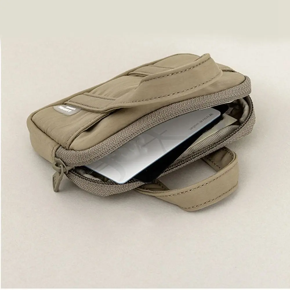 محفظة عملية محمولة من النايلون للعملات المعدنية على الطراز الكوري بسحاب وحقيبة بطاقات منظم بطاقات البنك خفيفة الوزن للرجال محفظة للطلاب