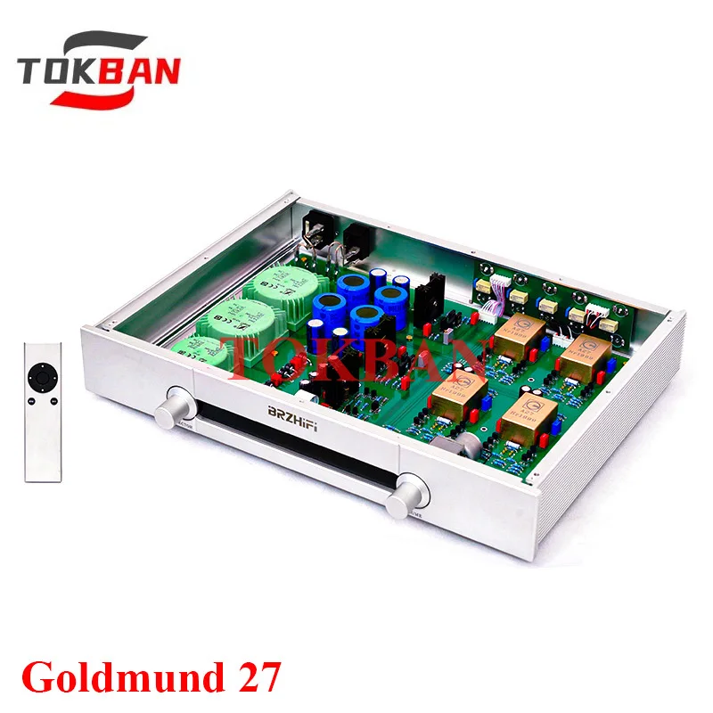 Préamplificateur avec télécommande, Préamplificateur HIFI, Haute résolution, Faible distorsion, Référence Tokban, Goldmund 27