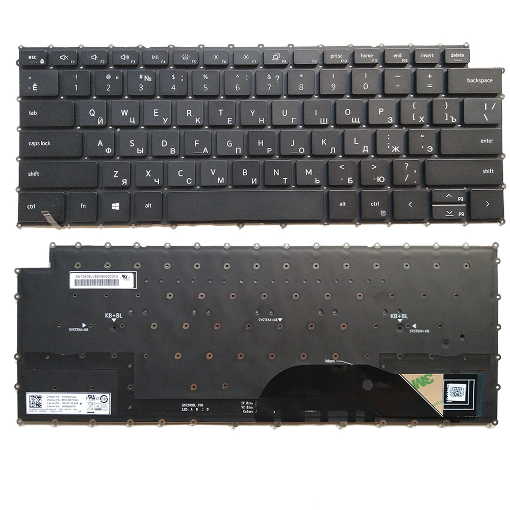 

Русская клавиатура с подсветкой для ноутбука Dell XPS 15 9500 9510 9520 17 9700 9710 9720 5550 Precision 5560 5570 5750 03VN 2J