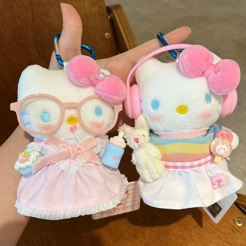 Kawaii الكرتون سانريو مرحبا كيتي أفخم المفاتيح DIY للتحويل فستان دمية الاتجاه الجديد نمط حقيبة ملحق هدية الكريسماس
