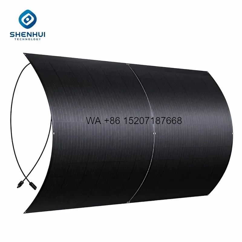 Wmwmnu 240W Flexible Solar Panel IP67 Junction Box Monocrystalline Lightweight Bendable PV Module for RV Roof Yacht Outdoor