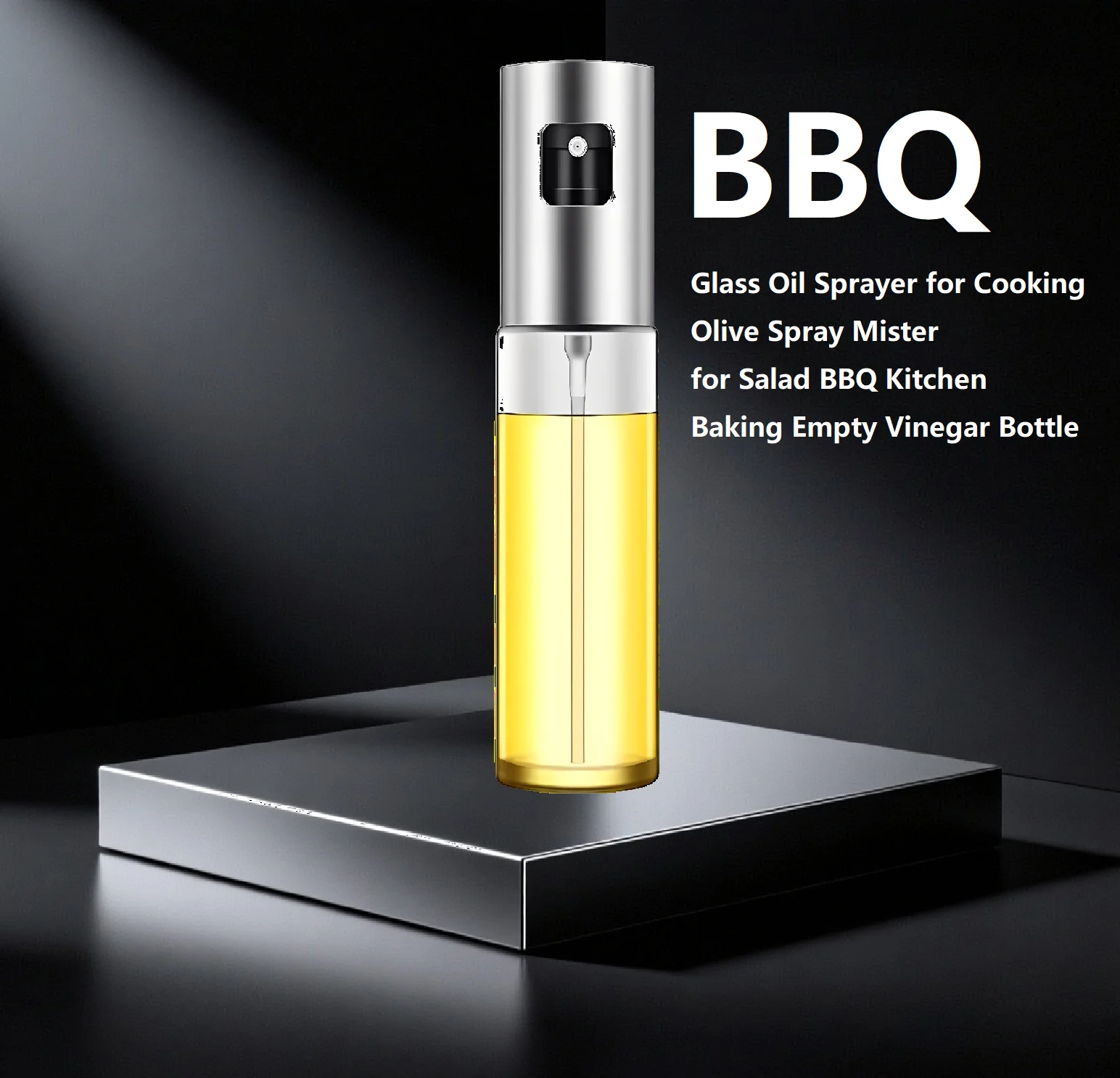 Glass Oil Sprayer for Cooking Olive Spray Mister for Salad BBQ Kitchen Baking Empty Vinegar Bottle