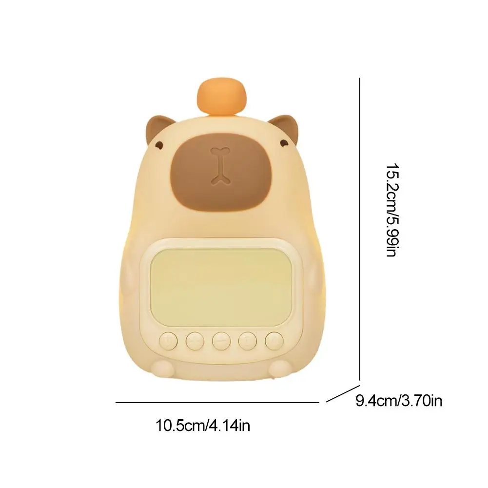 3 فولت كابيبالا سيليكون ساعة تنبيه ضوء دافئ ضوء الليل الصغيرة USB قابلة للشحن عنبر LED لانهائي يعتم بات ضوء