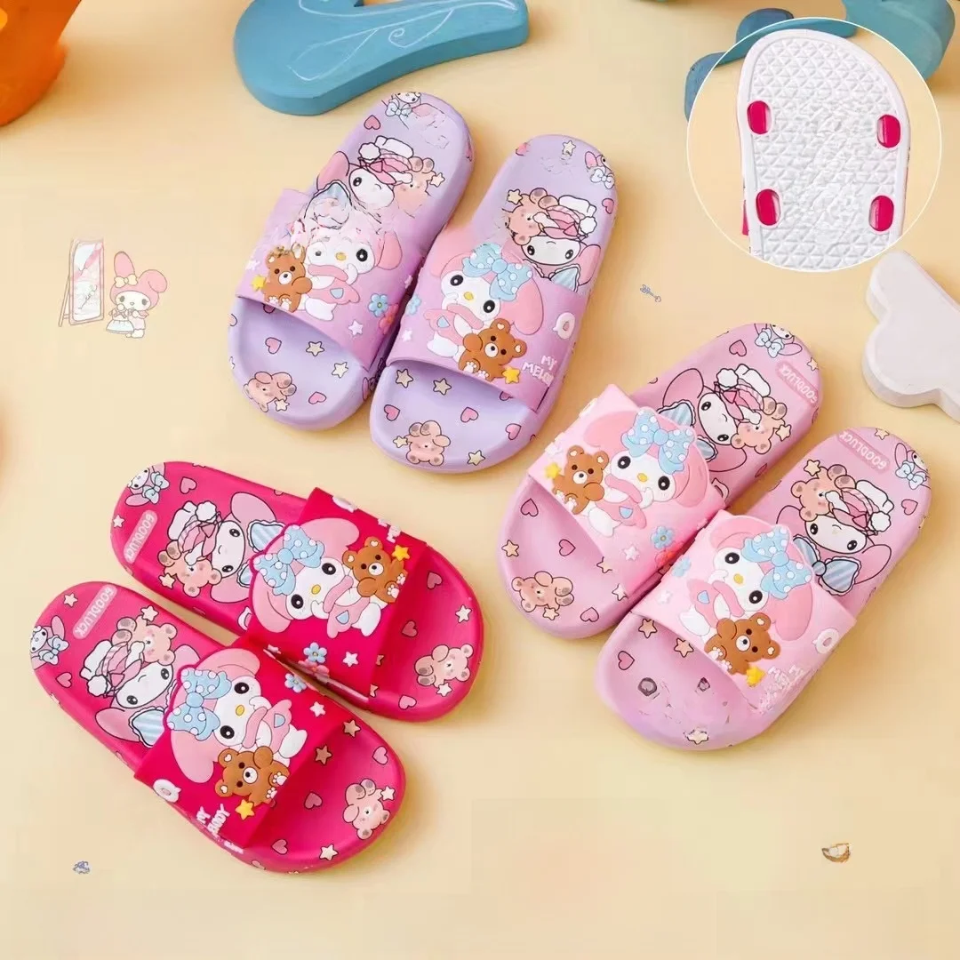 

Детская повседневная обувь ​ Туфли из ЭВА с открытым носком и рисунком собаки, летняя обувь для девочек, противоскользящая обувь с мягкой подошвой, фиолетово-розовая, размер 26-35