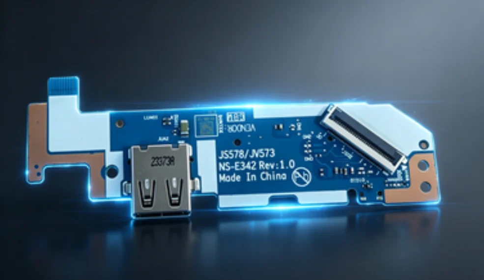 Placa de interruptor de alimentación USB para portátil Lenovo IdeaPad 3 15IAU7 NS-E342 5C50S25335, placa de botón de encendido de repuesto original