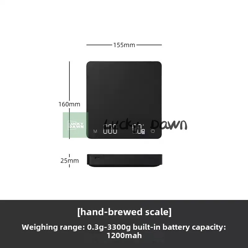 

R30 Hand-brewed coffee electronic scale Touch screen Timed charging Coffee bean flour Household measurement
