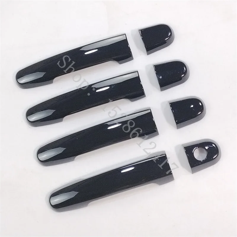 For Toyota Yaris 2007 2008 2009-2013 Glossy Black ABS Door Handle Cover car door handle protector trim car Accessories