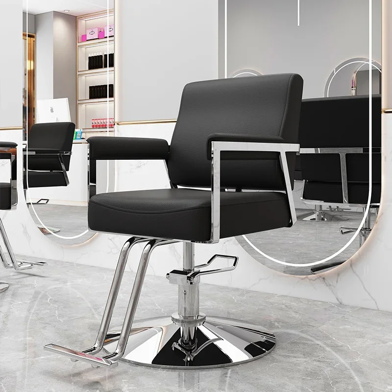 Barbering Personalized Barber Chair Luxury Advanced Professional Chair Square Adjustable Cadeira 회전의자 Hairdressing Furniture