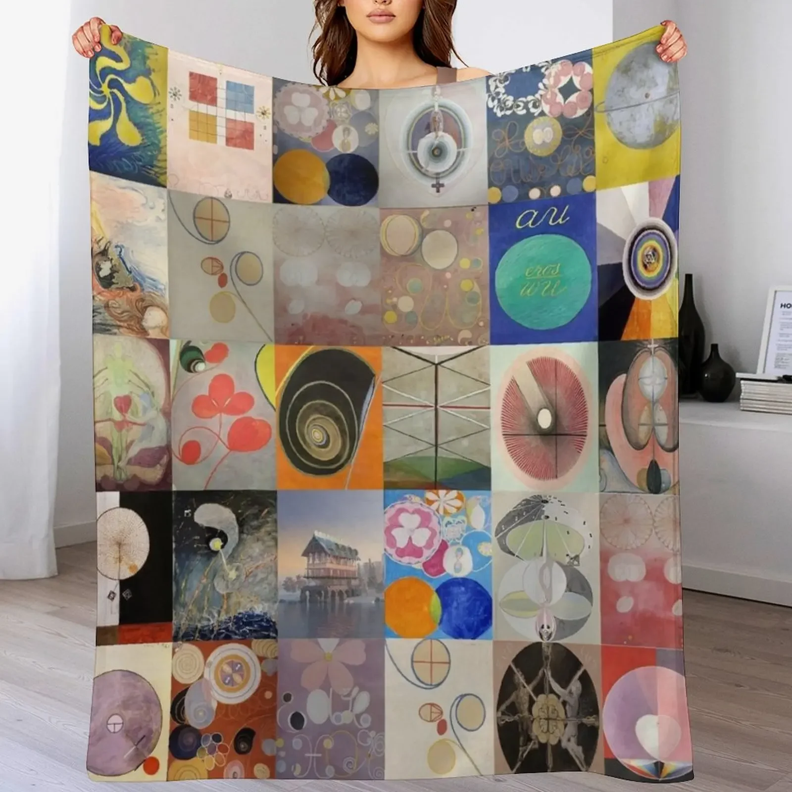 

Hilma af Klint Throw Blanket For Baby Luxury Camping Thermals For Travel Blankets