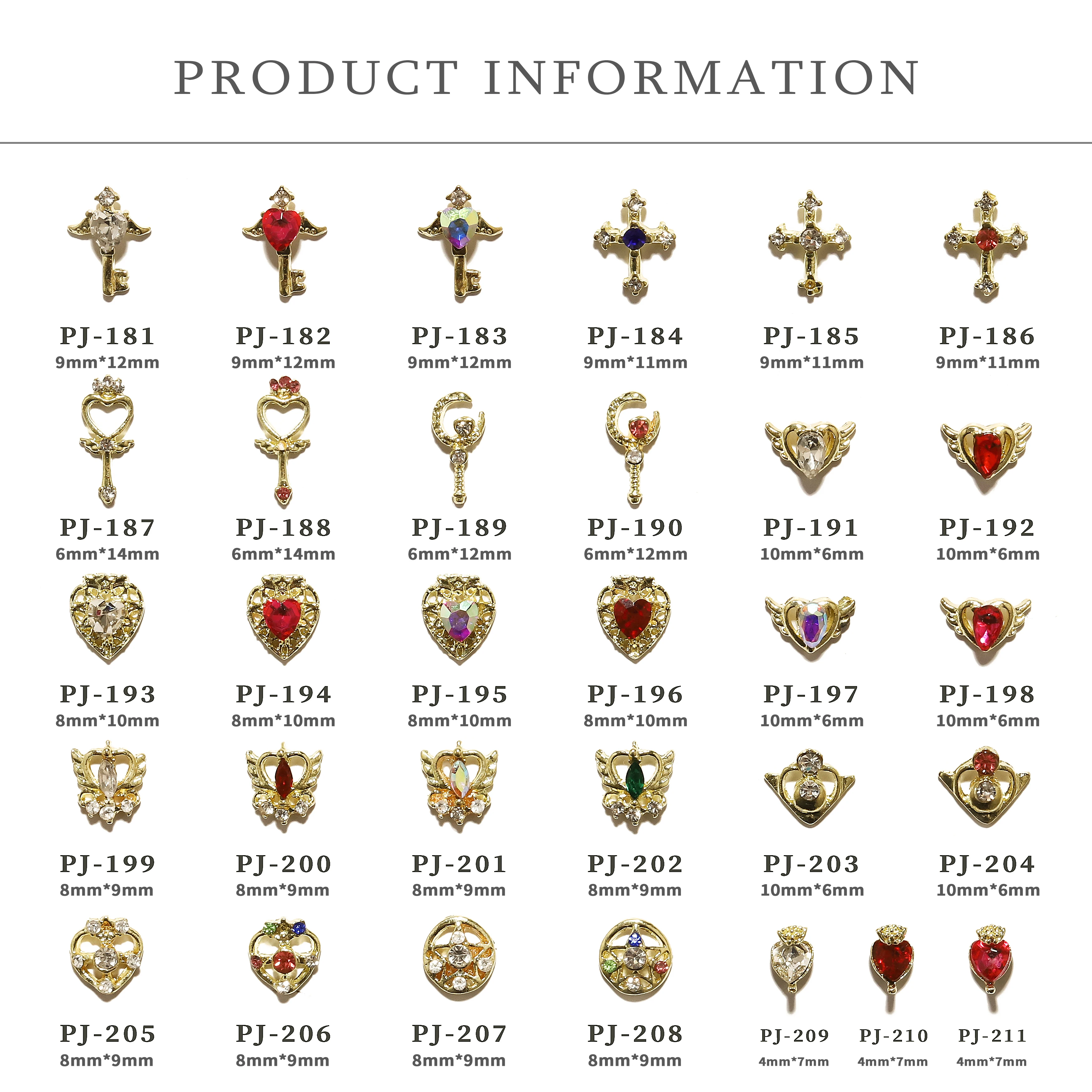 10 pçs marinheiro lua manicure liga brilhante colorido diamante decoração de unhas linda menina guerreiro metal acessório da arte do prego