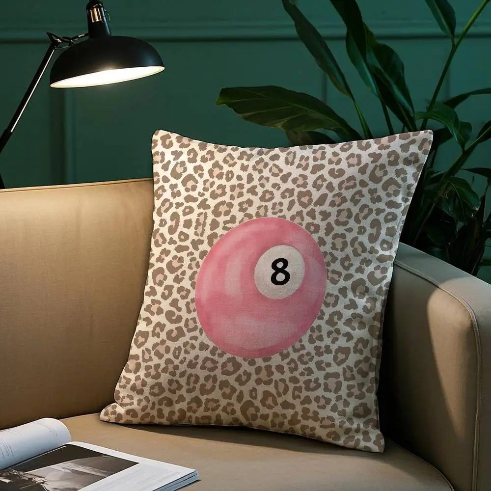 Leopard print black eight Pillow Case Short Plush Print Cushion Cover Square Throw Pillow Covers Sofa Home Decor