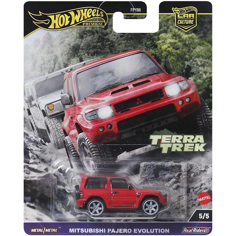 Hot Wheels Premium Car Culture Terra Trek 2024 Mitsubishi Pajero Evolution Datsun King Cab Toyota Land 1/64 Car Model Toy FPY86