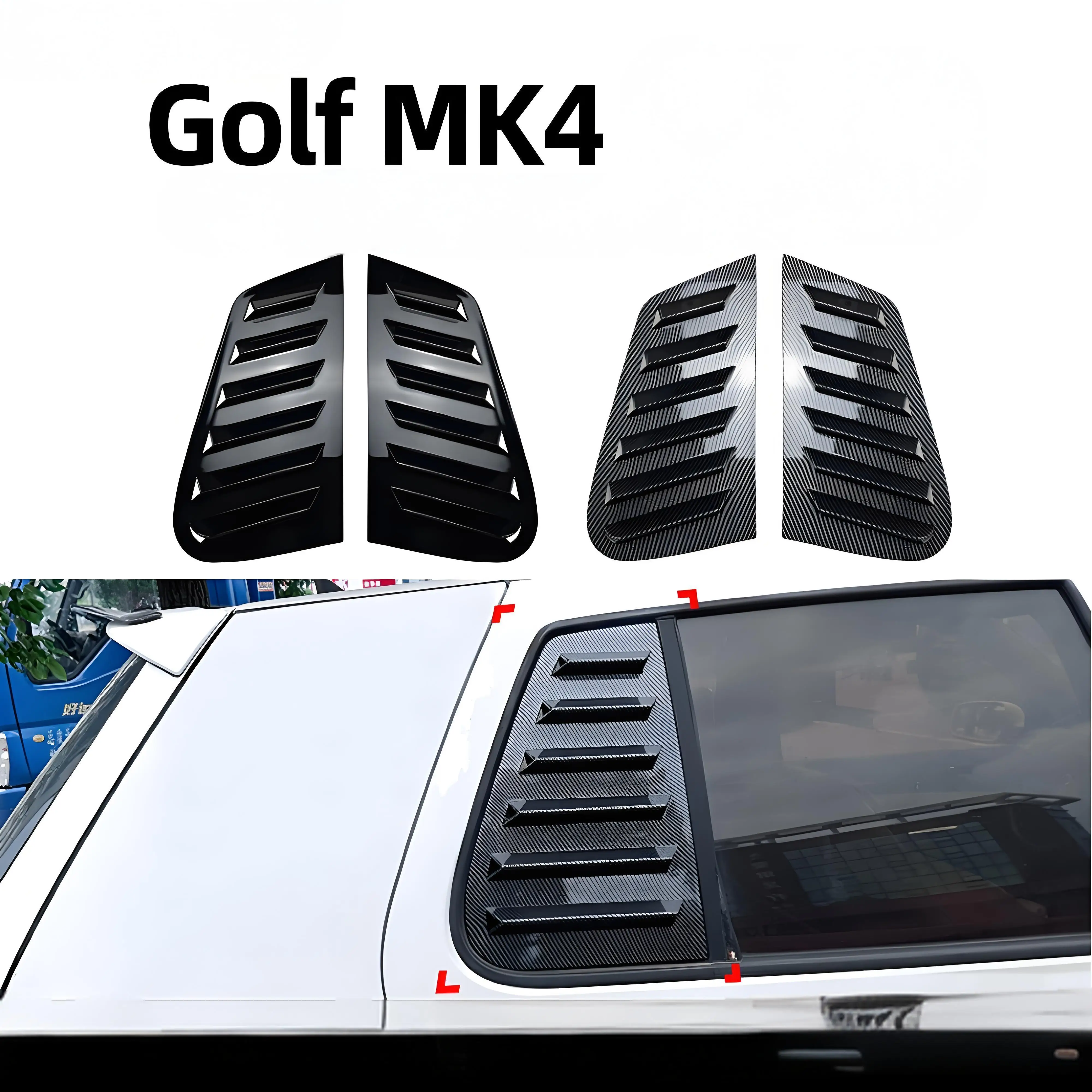 

Car Side Window Louver Scoop Cover For VW Golf MK4 1997 1998 1999 2000 2001 2002 2003 2004 2005 2006 Side Window Shade Cover