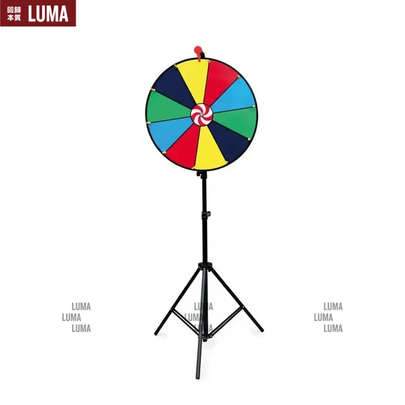 Editable 40/50/60cm Prize Wheel Win Fortune Spinner Game Color Roulette Wheel Folding Tripod Spin Wheel Fortune Telling