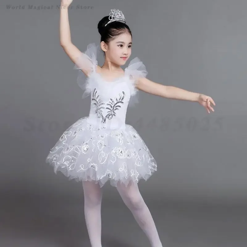 

Милое балетное платье принцессы для девочек, детская одежда для выступлений на сцене, детские балетные танцевальные костюмы, детское элегантное платье