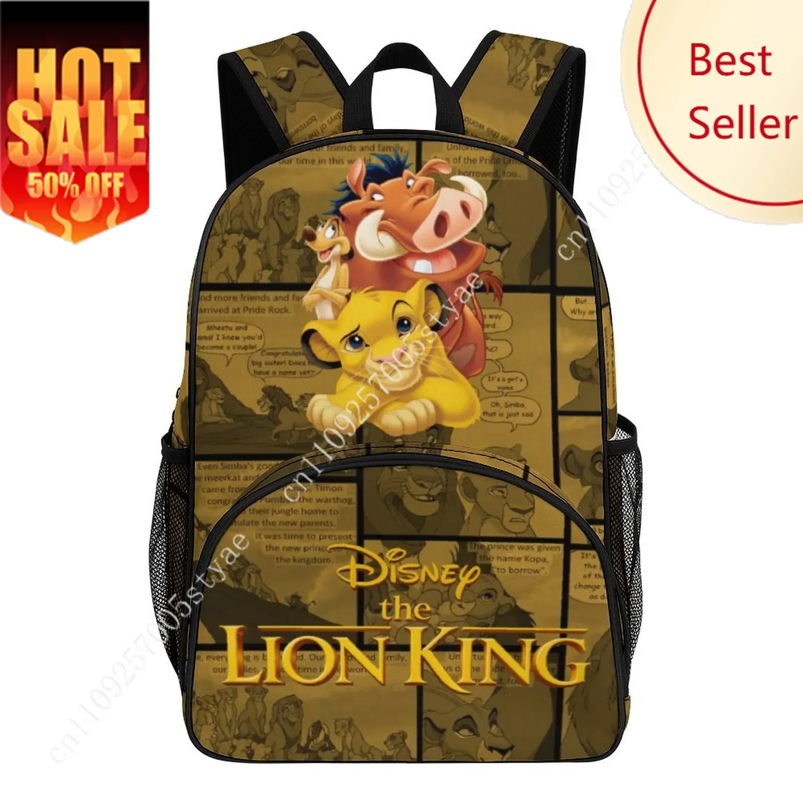 

Simba Large Capacity Backpack Disney Cartoon Decoration Fabric Bags Design Your Photo Logo Text Party Holiday Custom Gifts