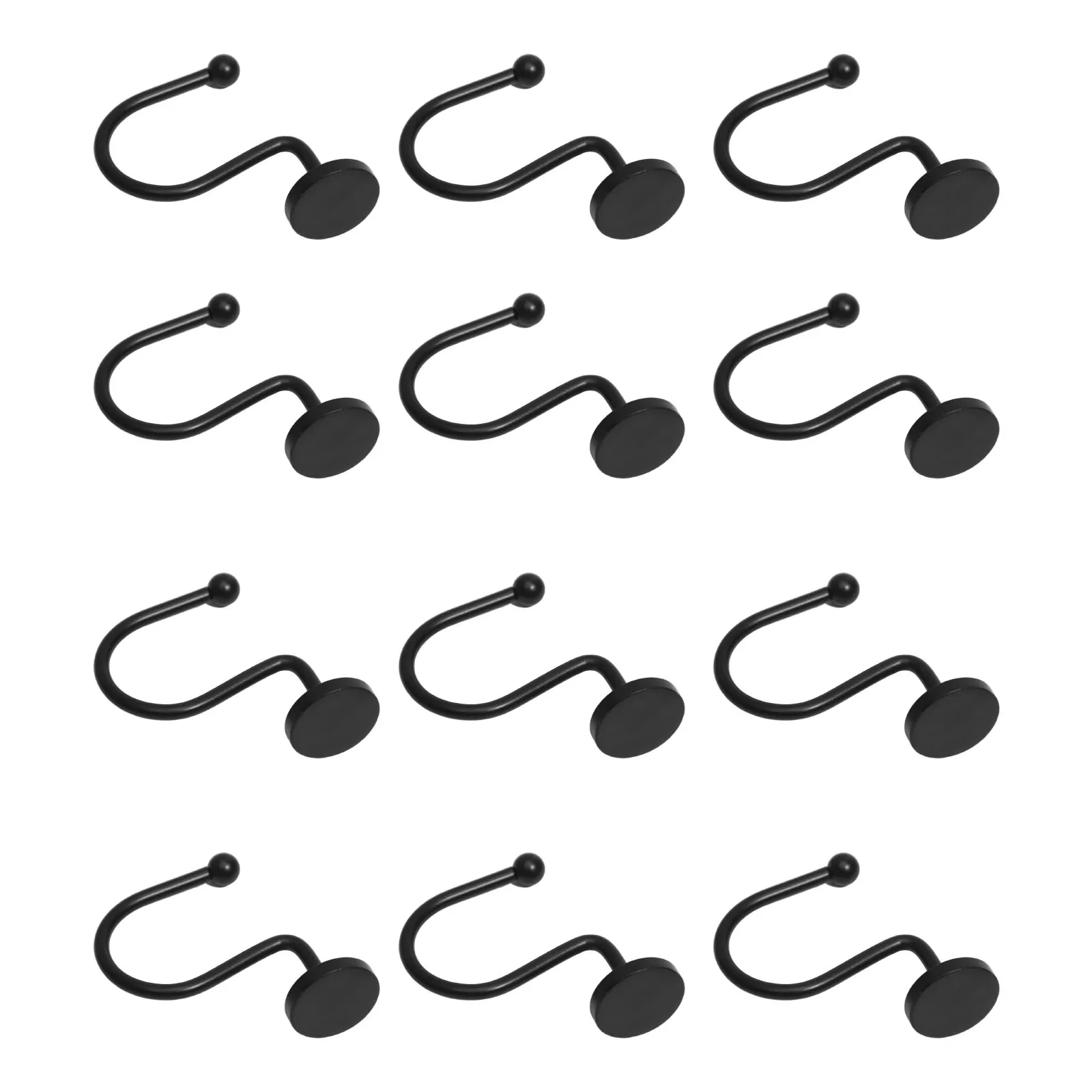 Decorative Shower Rings Rust-proof Hooks Bathroom Decor Heavy Duty Hooks High-strength Structure Hassle-free Operation