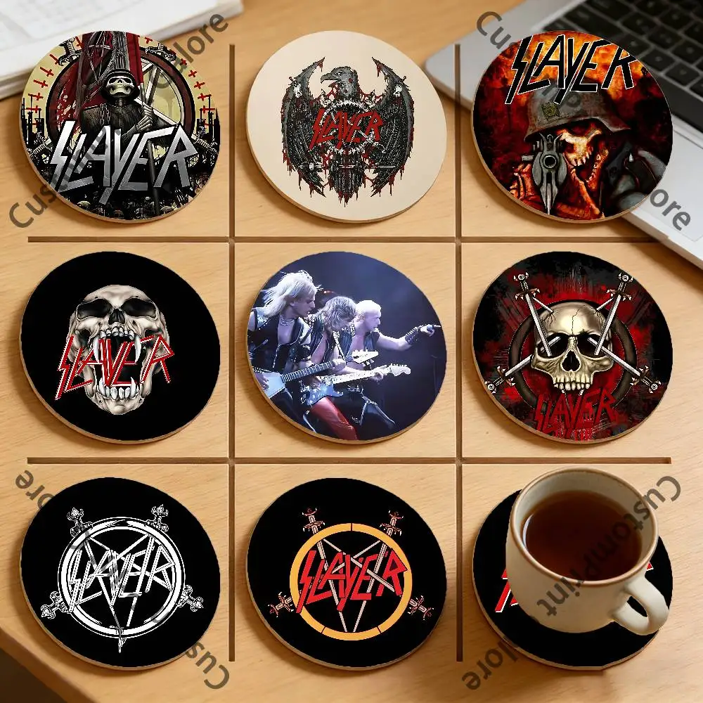 

S-SlayerS Band Heat-Resistant Pine Coasters Lightweight Sturdy for All Drinkware Easy to Clean