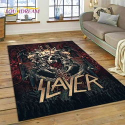 3D Rock Slayer Heavy Metal Band Rug Carpet for Living Room Bedroom Decor,Floor Mat Non-slip Decoration for Sofa Doormat Gifts