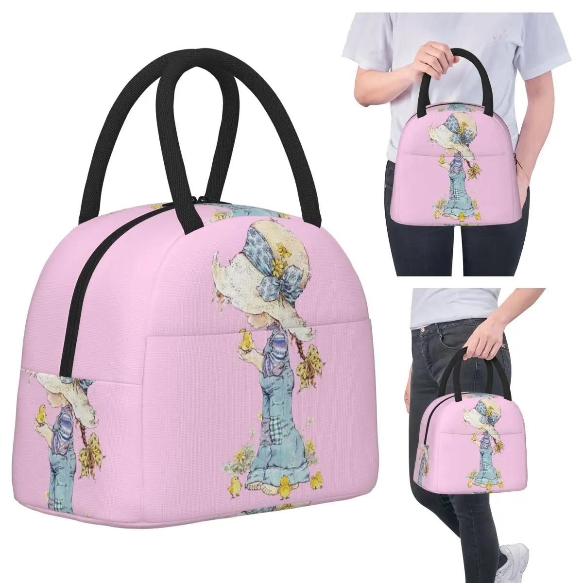 

Kawaii Sarah Kay Insulated Lunch Bag for Kids School Cooler Thermal Food Box Tote Leakproof Lunch Boxes Container