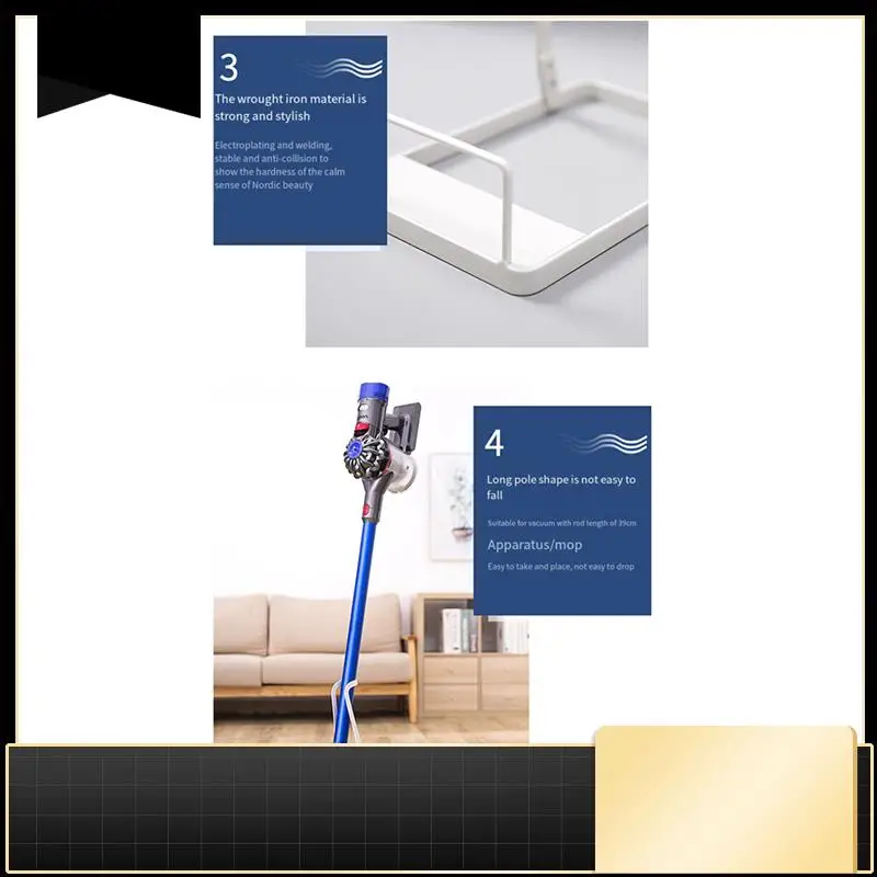 

Vacuum Stand Stick Cleaner Steel Holder For Handheld Electric Broom Bracket Stand Vacuum Stand Holder Accessories Parts