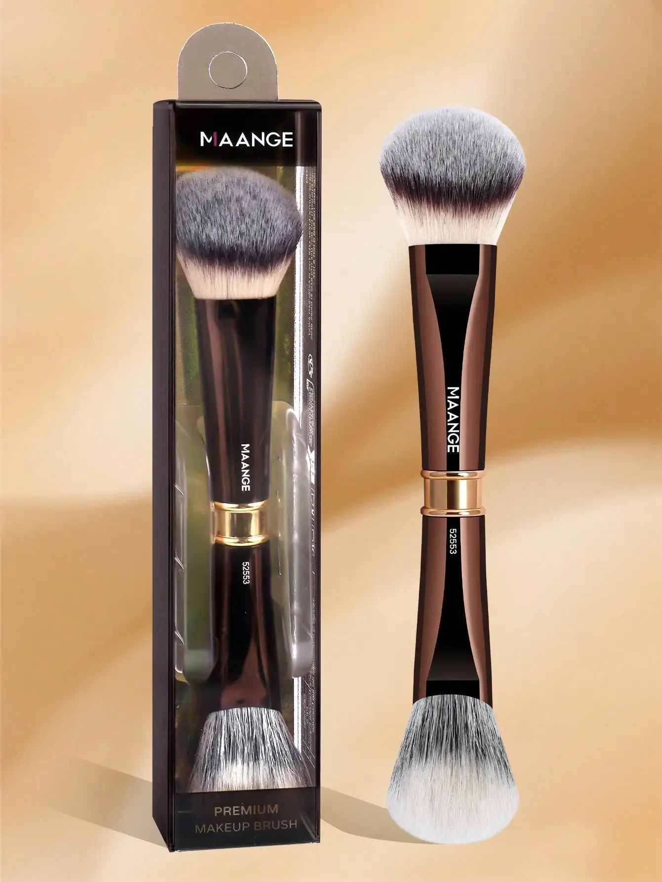 

MAANGE 1pc Aluminium Tube Dual Head Face Makeup Brush Set Foundation Brush Loose Powder Brush Blush Brush Makeup Tools For Daily Makeup On Face Travel Makeup Brush Set Gift For Women & Girl,Foundation Brush,Concealer Brush,Blush Brush,Contour Brush,Blush